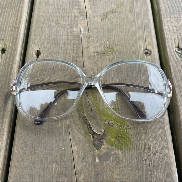 1980s Marcolin Lunette Cartier 531-88 Purple Enamel Rx Glasses Made in Italy - Picture 2 of 15